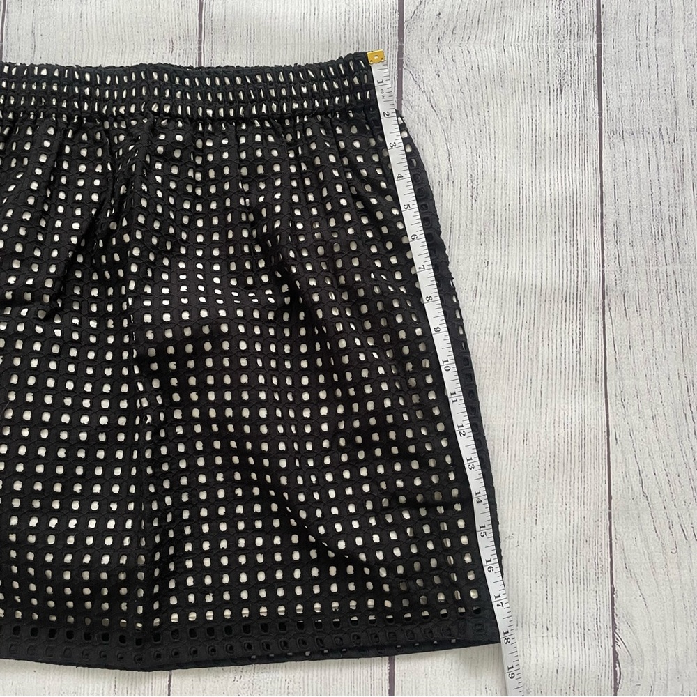 LOFT Black and Cream Elastic Waist Skirt Size Medium - Picture 3 of 7